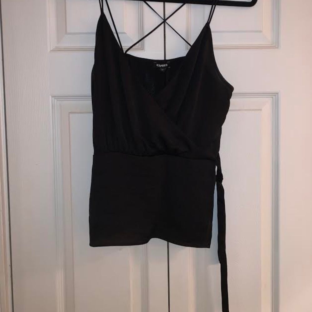 Black Express Wrap Tank Top